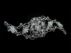 Courtney Bright SIlver Hair Comb Headpiece from Vinka Design Wedding Accessories