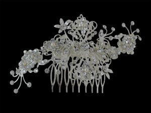 Marley Floral Diamante Hair Comb Headpiece from Vinka Design Wedding Accessories