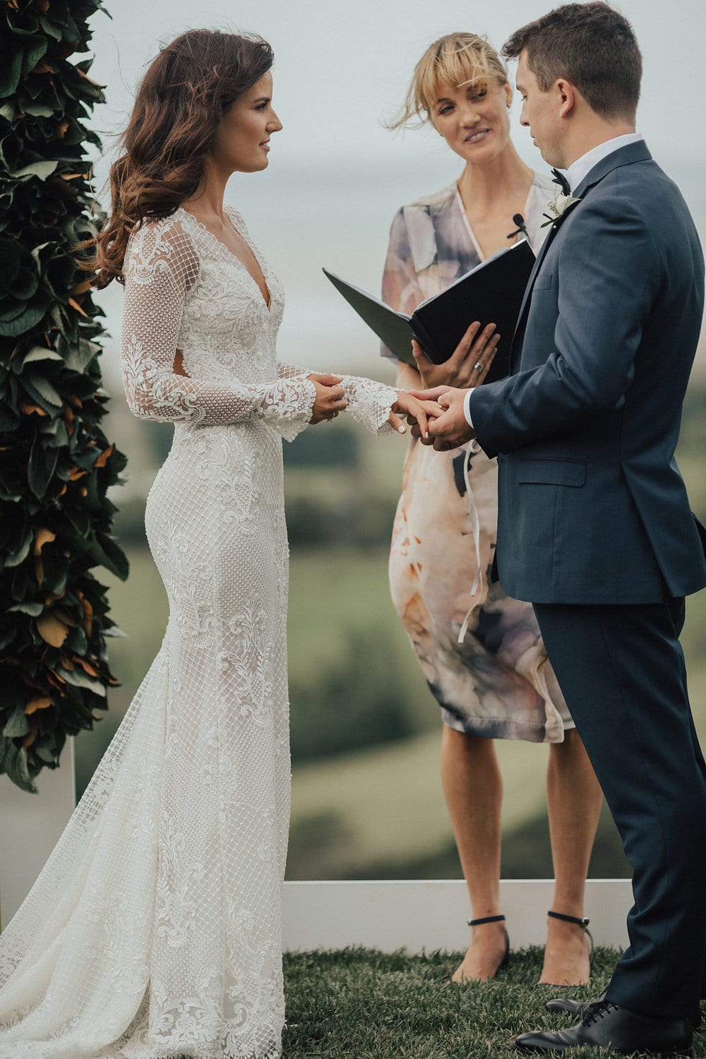 Real Weddings | Vinka Design | Real Brides Wearing Vinka Gowns | Nicole and Hayden wedding ceremony