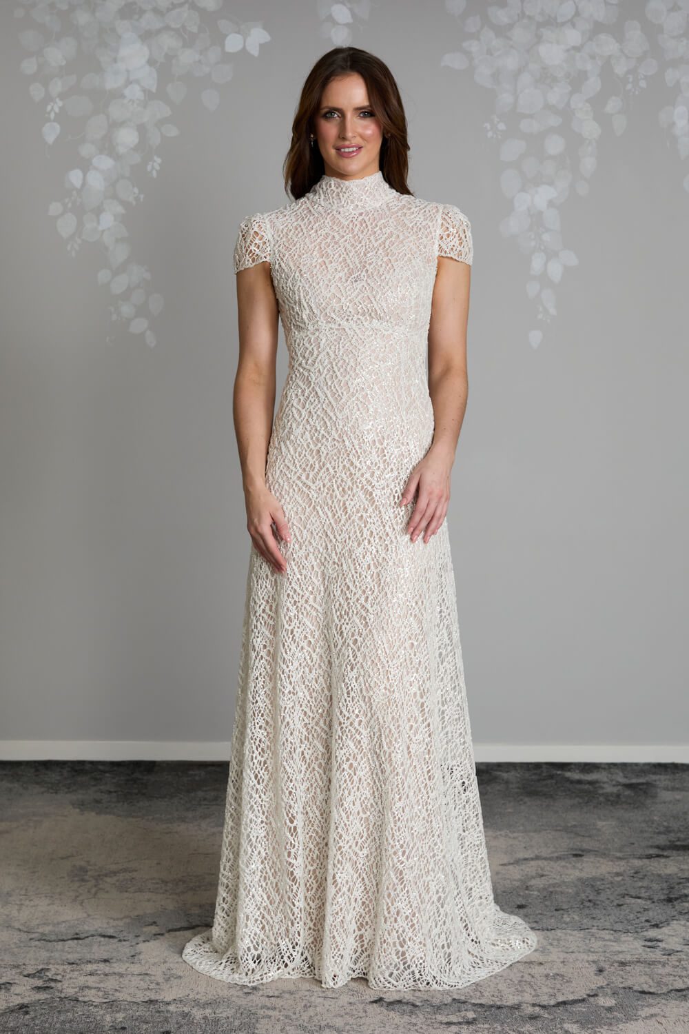 Ghada Beaded Lace Gown 5