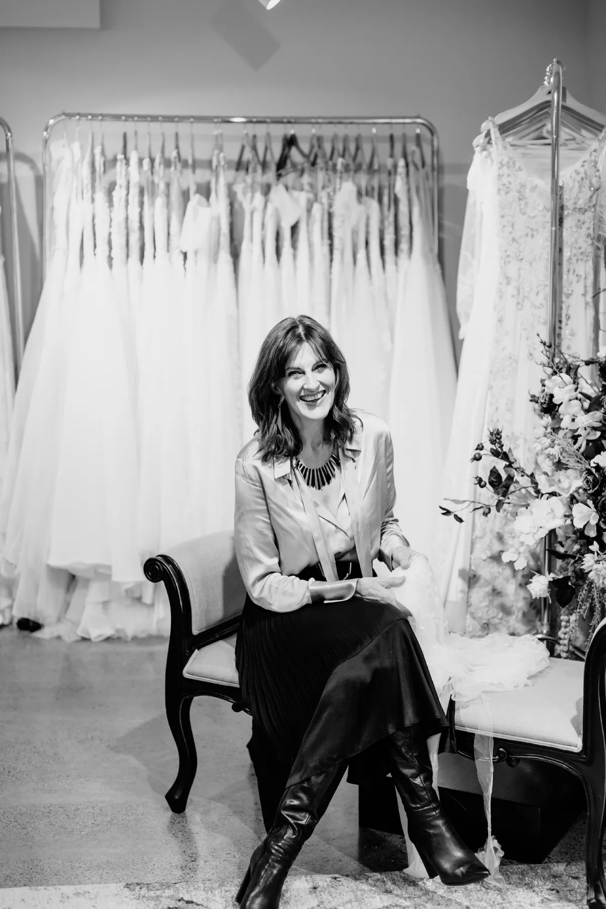 Anita, Creative Director of Vinka Design in the Auckland Atelier. Couture Bridal Design since 1959.